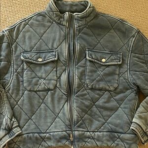Women’s Forever 21 Quilted Jacket in Distressed Blue